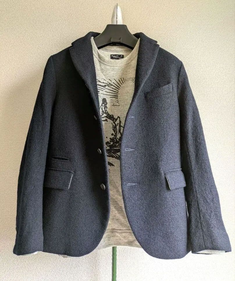 agnes b. 綿ウールスウェットトレーナー　M 90s Vintage