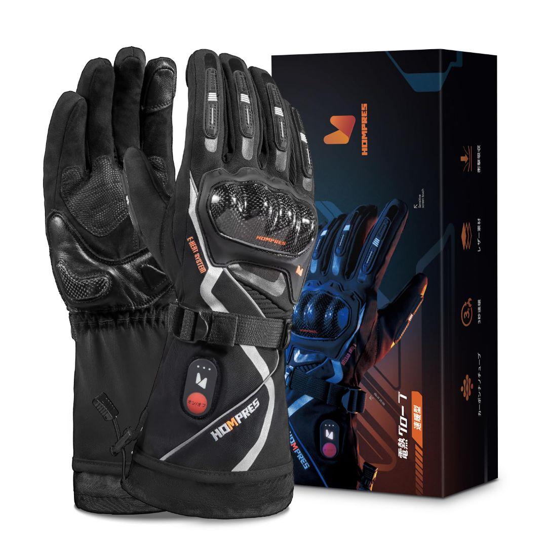 美品 HOMPRES ホンプレス 電熱グローブ S バイク ツーリング 手袋