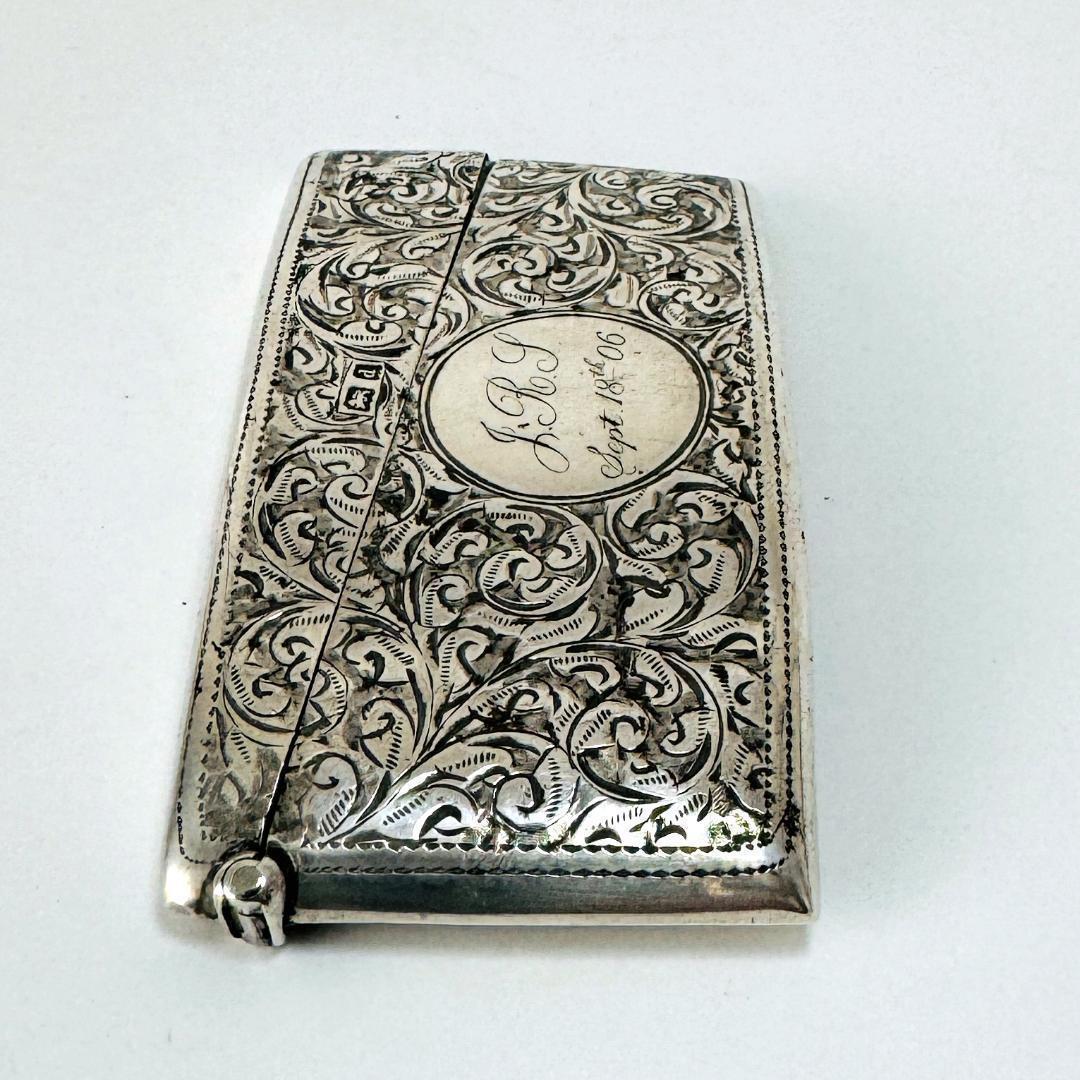 ★1904年 英国 ★アンティーク 純銀製 カードケース イギリス 925