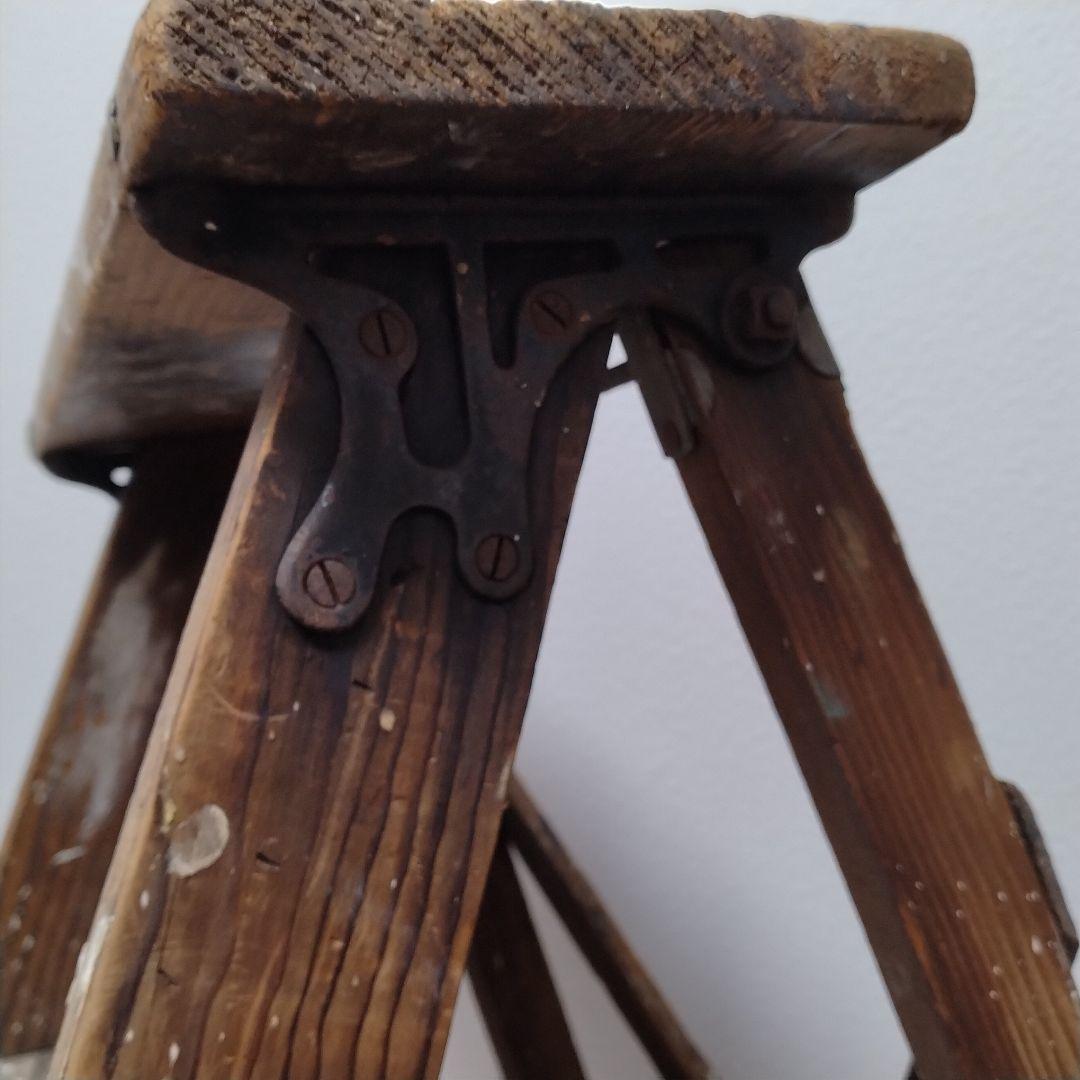 50s vintage ウッドラダー 脚立　木製