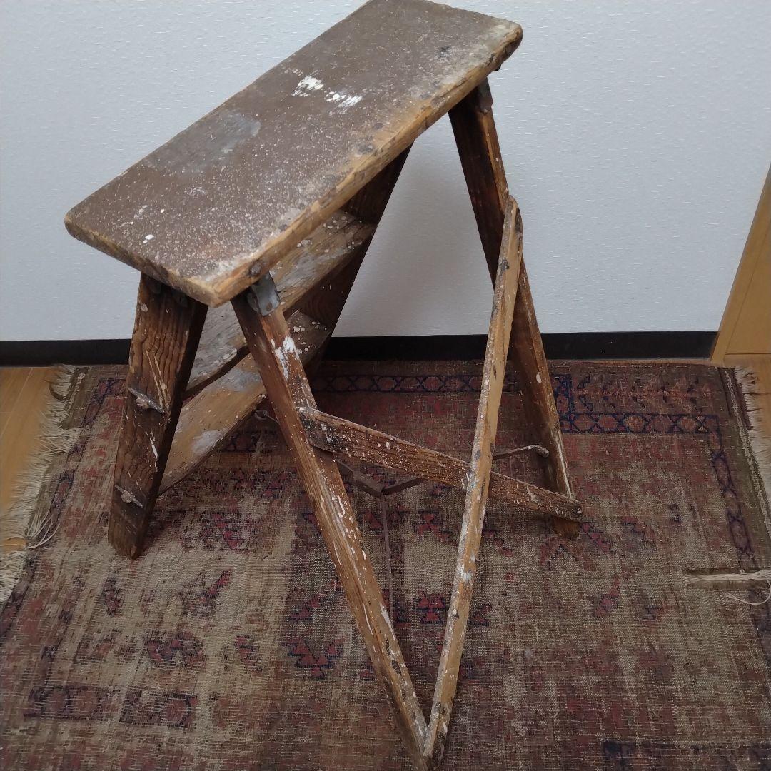 50s vintage ウッドラダー 脚立　木製