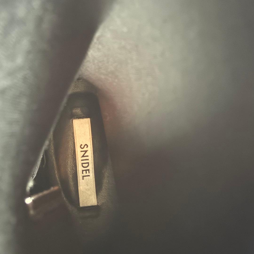 【極美品】snidel スナイデル ブラック ロングブーツ レザー サイドジップ