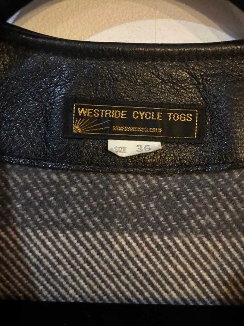 最終値下げ‼️WESTRIDE CYCLE TOGS レザーベスト 36