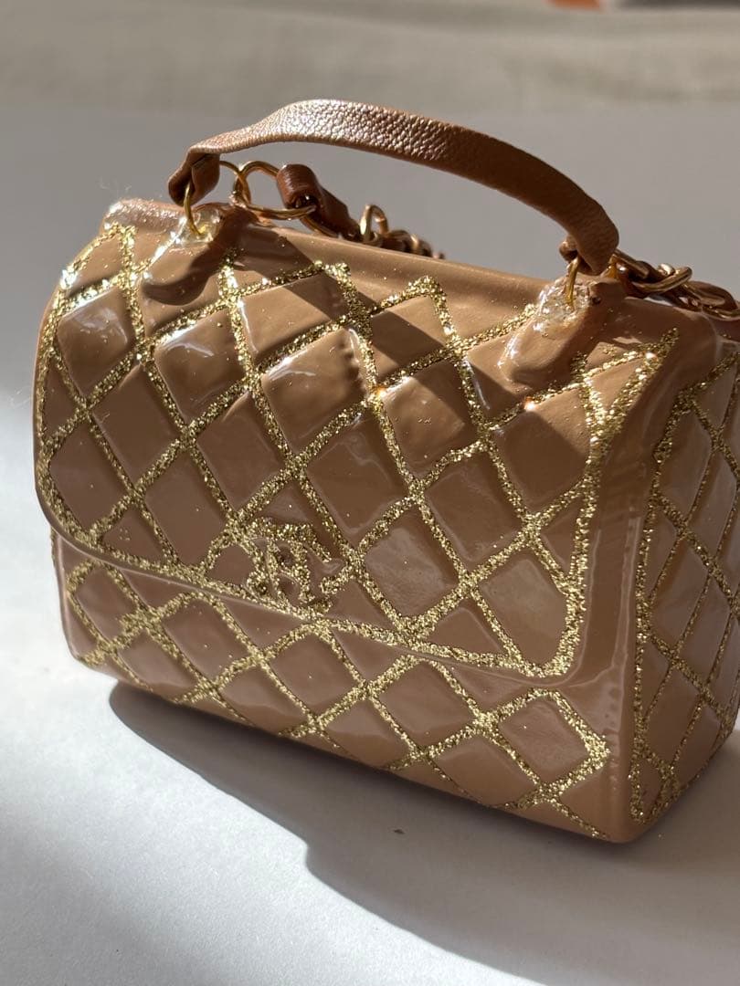 アスティエ クリスマス オーナメント バッグ ベージュ