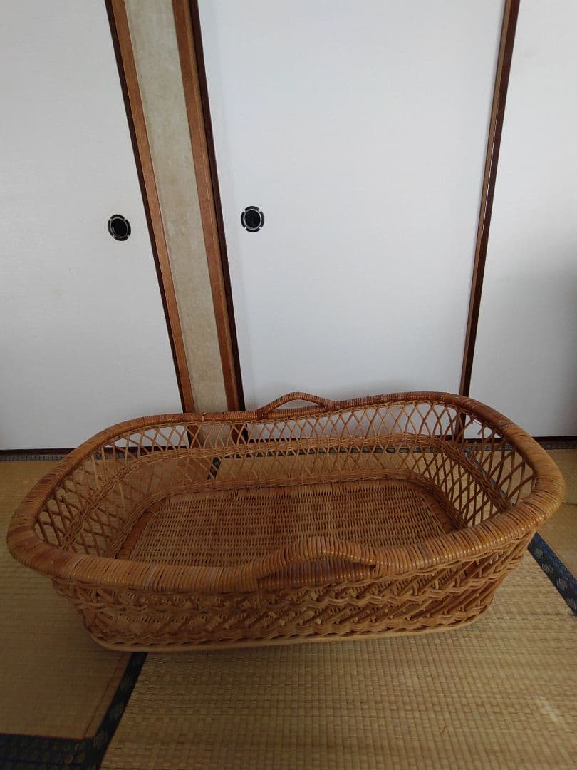 ゆりかご　ラタン　ヴィンテージ