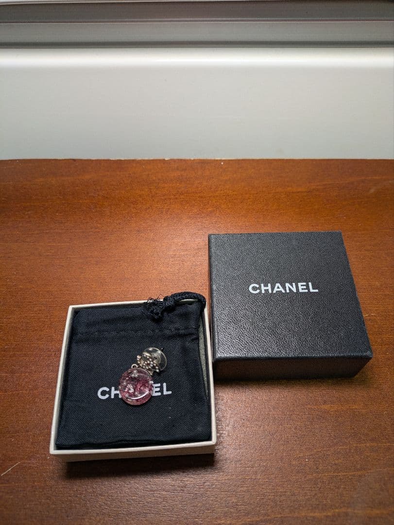 CHANEL シャネル ピアス 片耳 ココマーク レース×パール　レジン