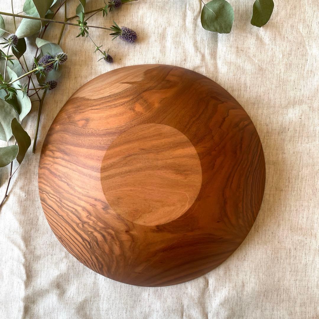 木製ボウル　ソメイヨシノ　無垢材　大皿