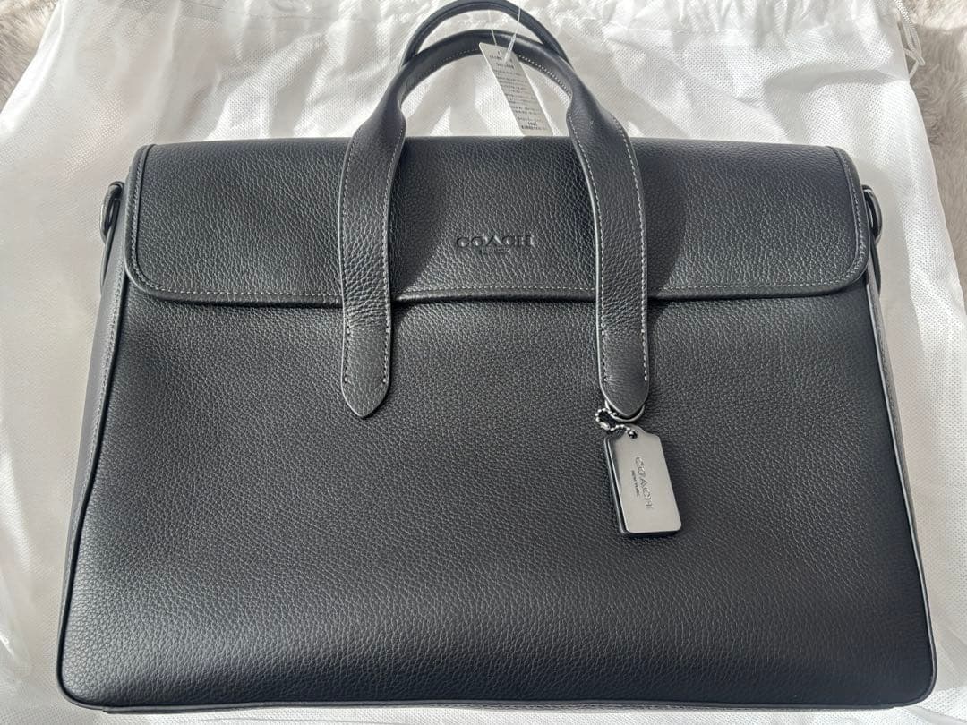 COACH ビジネスバッグ 革バッグ　ブラック