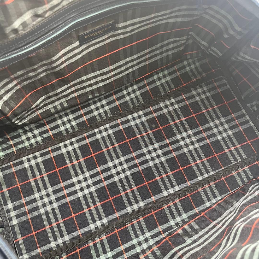 バーバリーゴルフ ボストンバッグ 2way ノバチェック PVC ネイビー