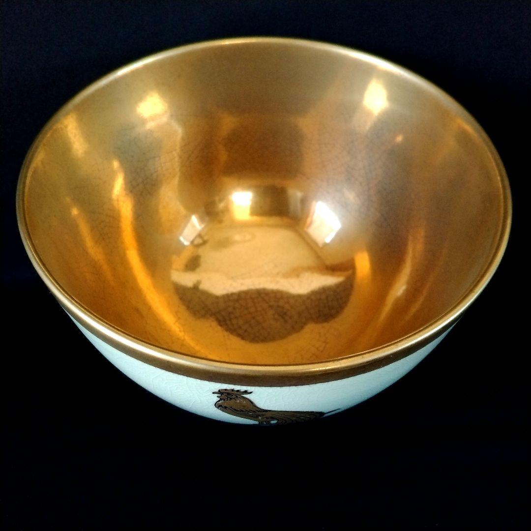 幸泉窯 金彩 孔雀 抹茶茶碗 1客 抹茶碗 茶道具