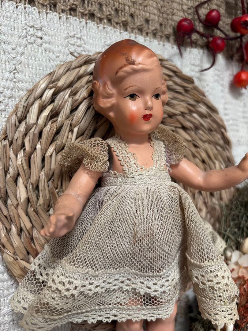 ドイツ　ECW社　アンティークドール