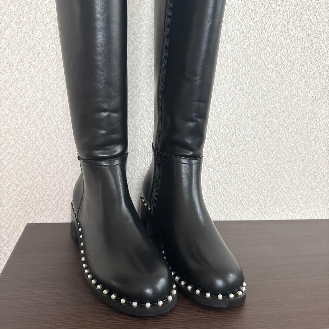 【新品未使用♡完売品】アキロン×Donobanコラボ パールロングブーツ