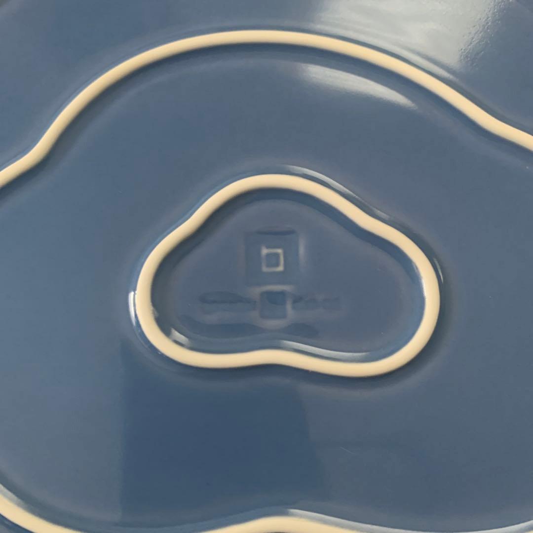 未使用　白山陶器 フリープレート 雲形 ディナープレート 青　5枚セット