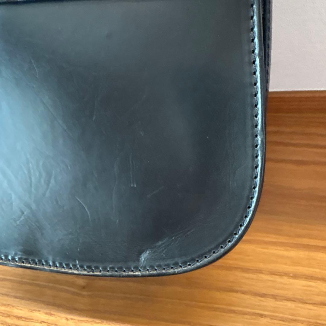 【美品】ebagos エバゴス　2way ショルダーバッグ　カーフレザー×紅藤