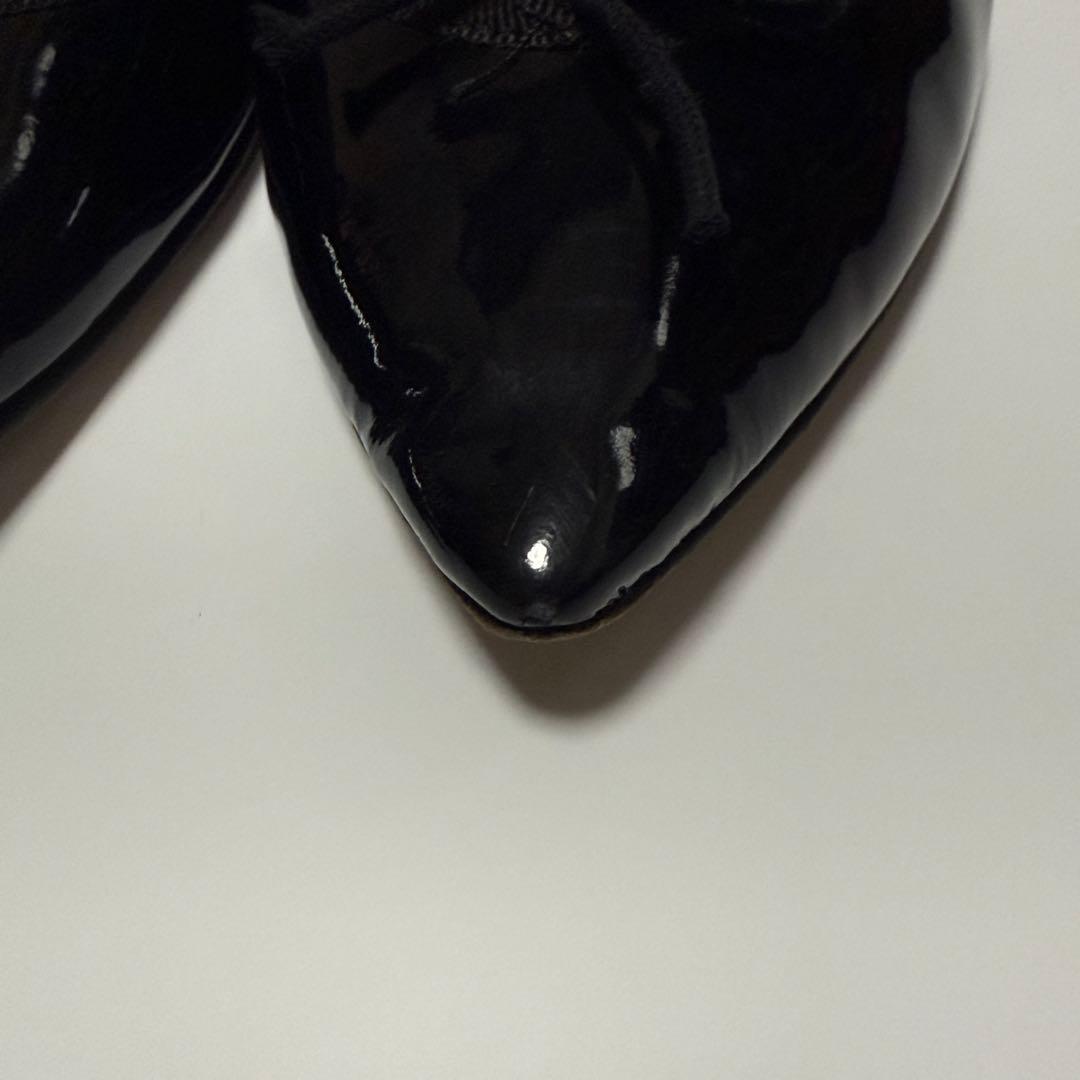 Repetto 黒 ポインテッドトゥ フラットシューズ