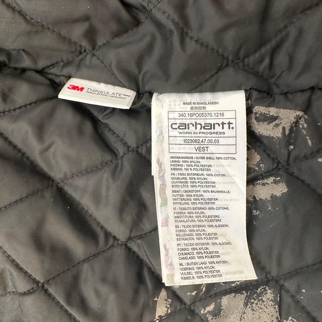 【Carhertt】カーハート（XS）ダックベスト＊裏キルティング＊ワークベスト