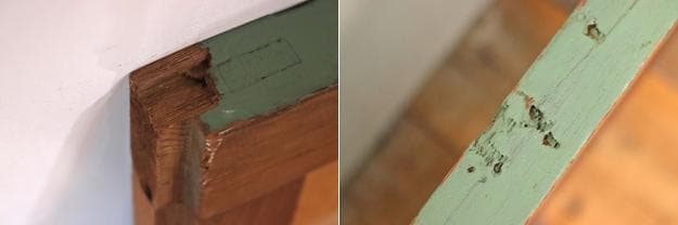 レトロ 建具 扉 引き戸 ドア ペイント 緑 花柄 木製 ヴィンテージ 1