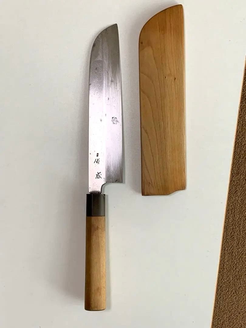 ★高級　純日本鋼包丁★佑成（スケナリ）★鎌型薄刃庖丁★