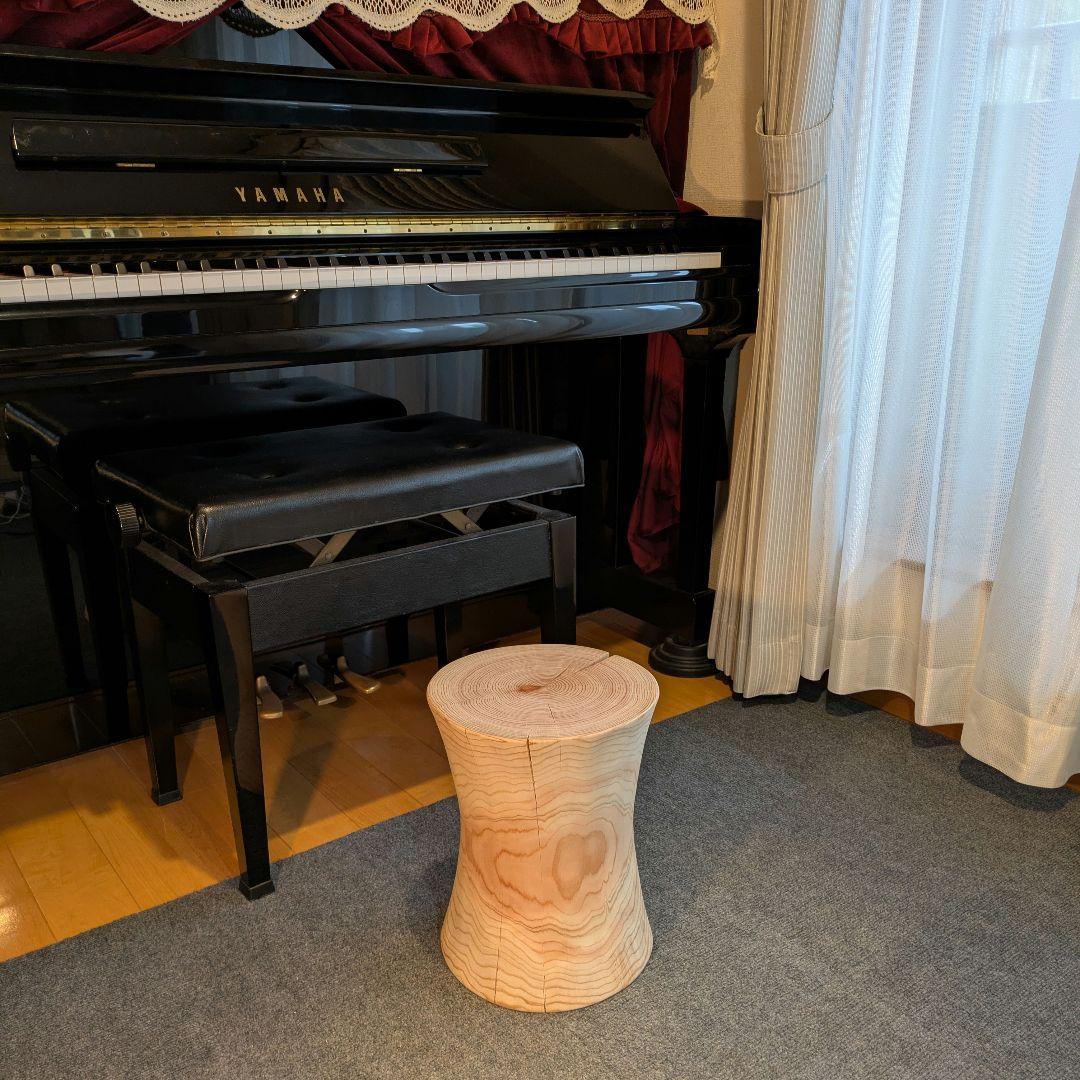 檜　丸太　椅子　スツール　高さ約32.5㎝