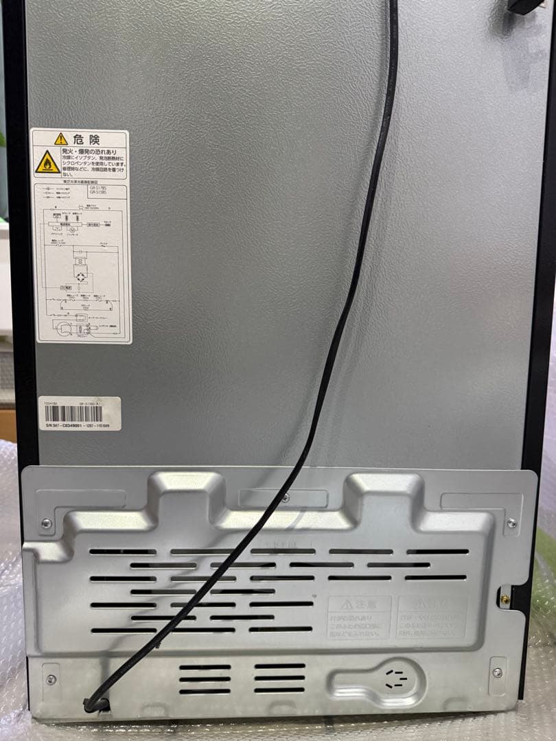 東芝 冷蔵庫153L ブラック GR-S15BS (K) 2ドア 右開き