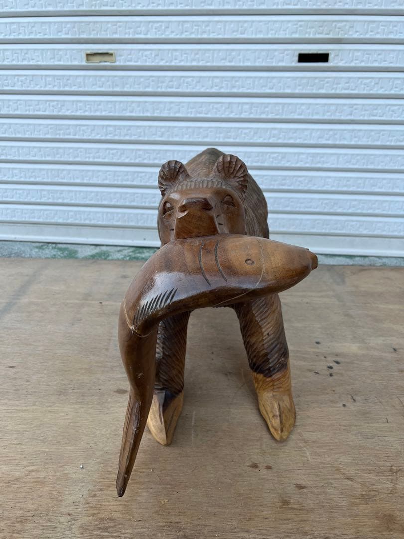 【O-235】木彫り 熊  作者不明