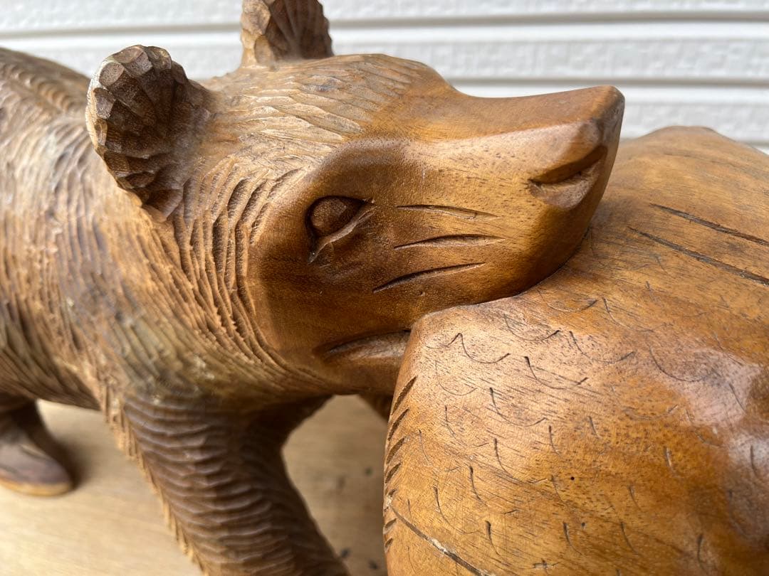 【O-235】木彫り 熊  作者不明