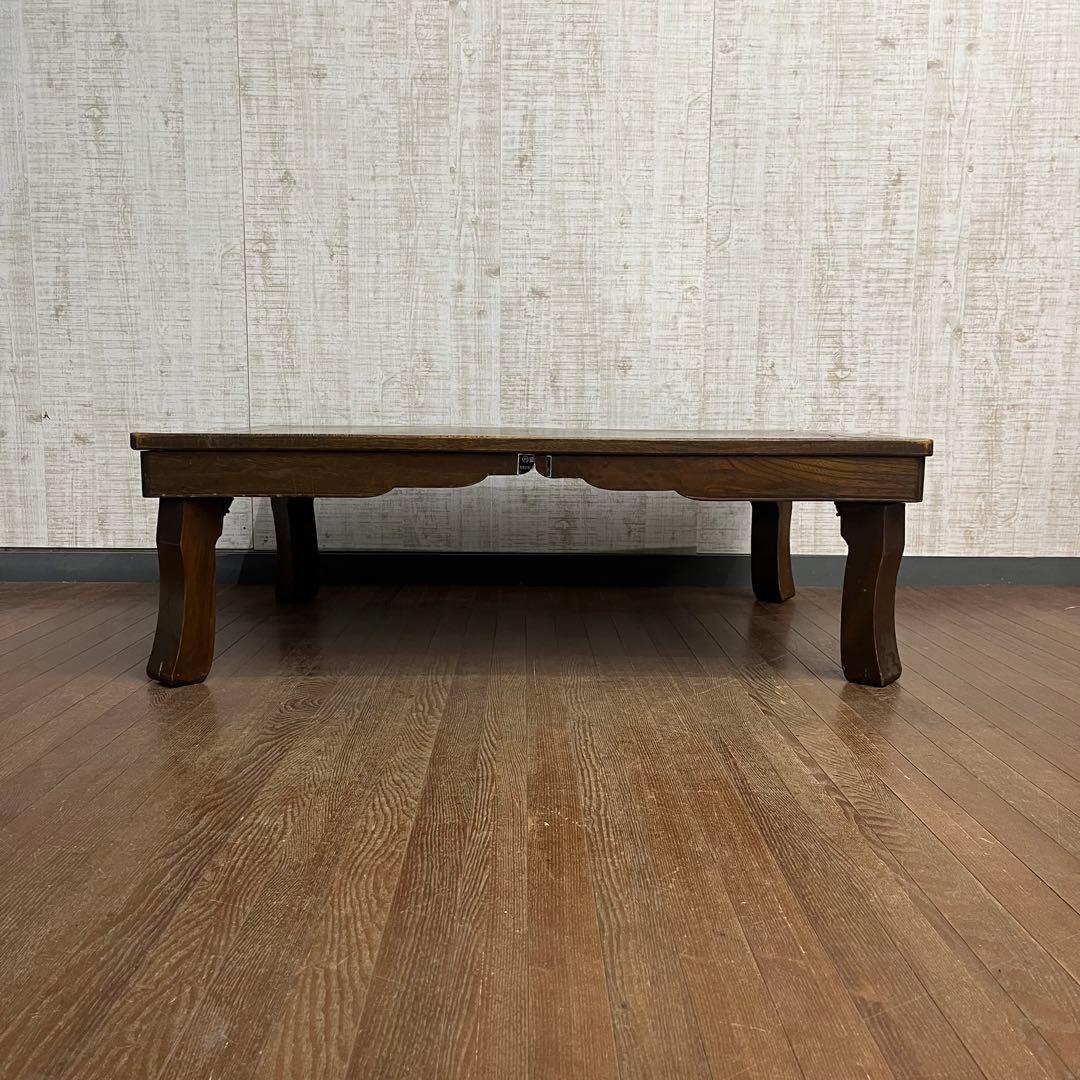 【アンティーク】木製 折りたたみ式 座卓 ちゃぶ台 昭和レトロ 古家具 古民家