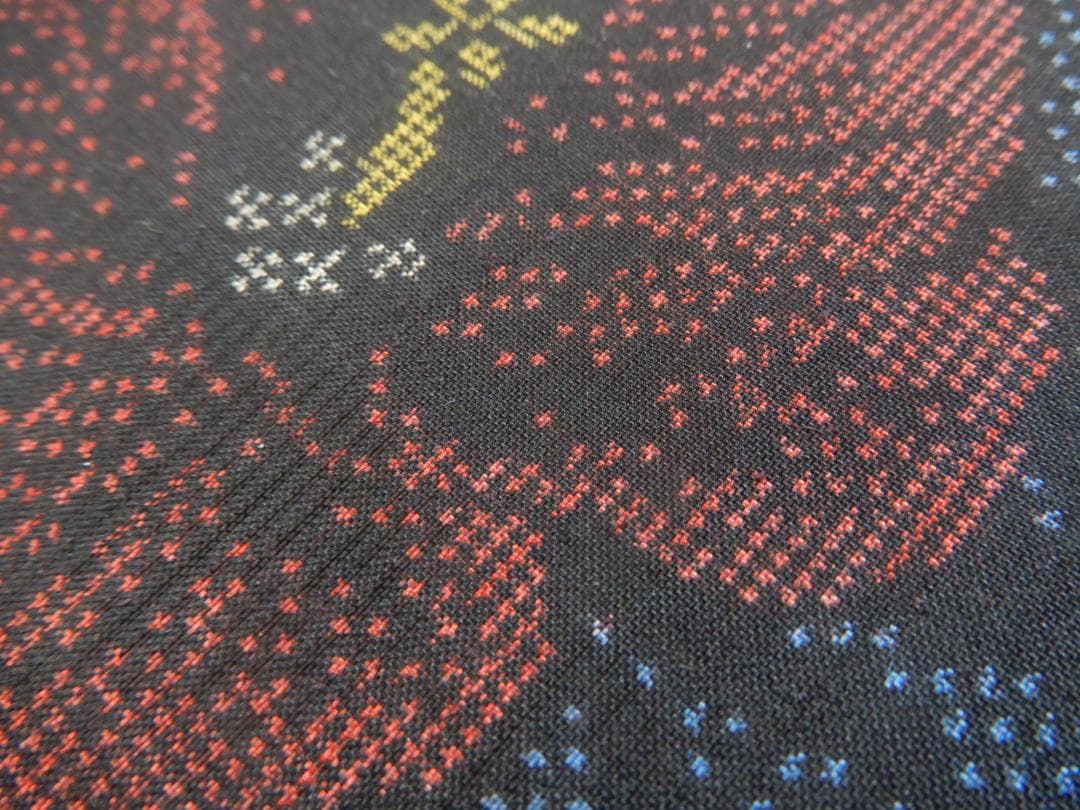 正絹・本場大島紬着尺反物・藍大島・上代35万円のお品・伝統的工芸品・呉服屋整理品