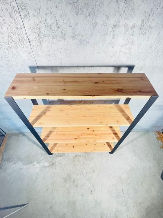 棚 ラック アイアン家具 シェルフ 無垢板 杉板
