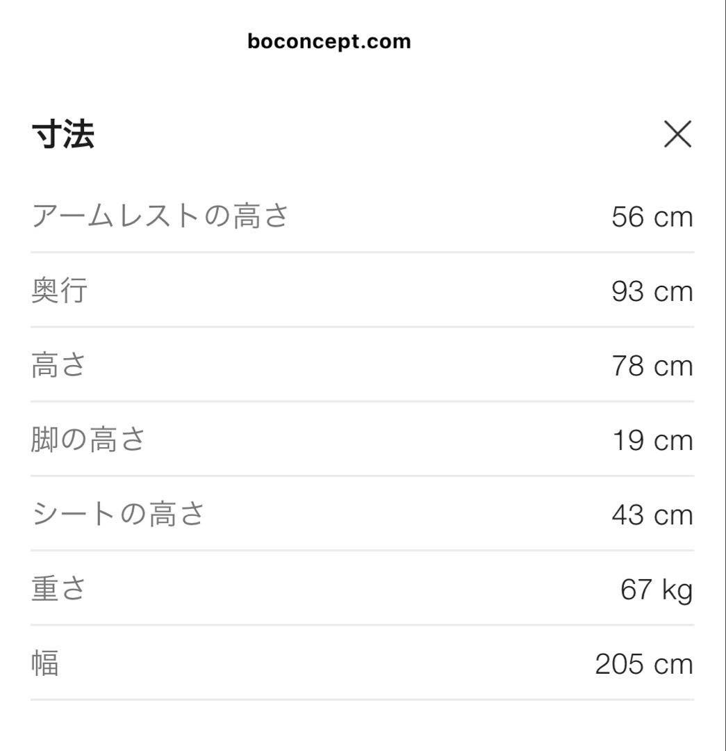 BoConcept ボーコンセプト Carlton カールトン2.5人掛けソファ