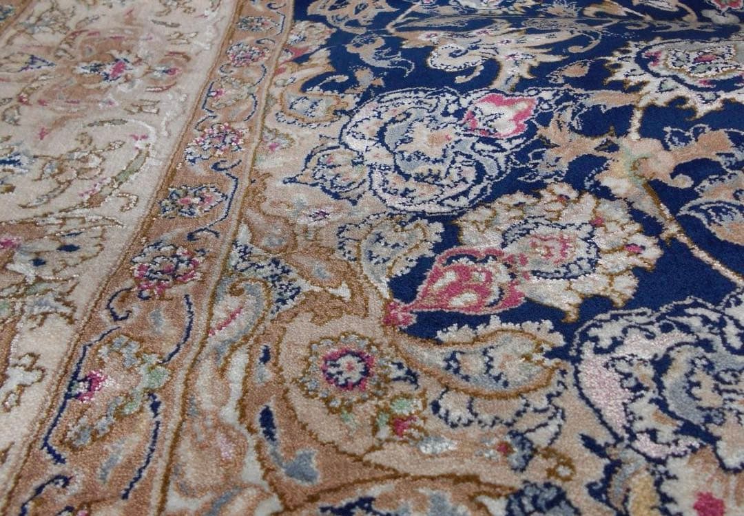 170万ノット！輝く、多色織絨毯！本場イラン産150×225cm‐201011