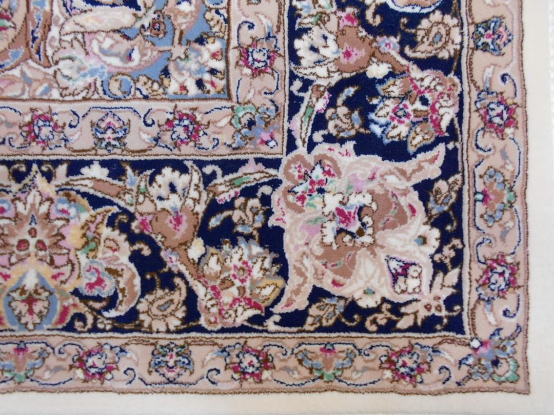 170万ノット！輝く、多色織絨毯！本場イラン産150×225cm‐201011