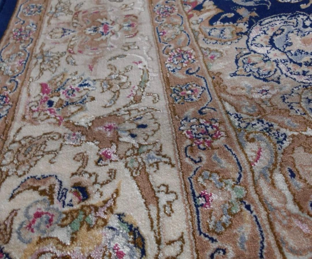 170万ノット！輝く、多色織絨毯！本場イラン産150×225cm‐201011