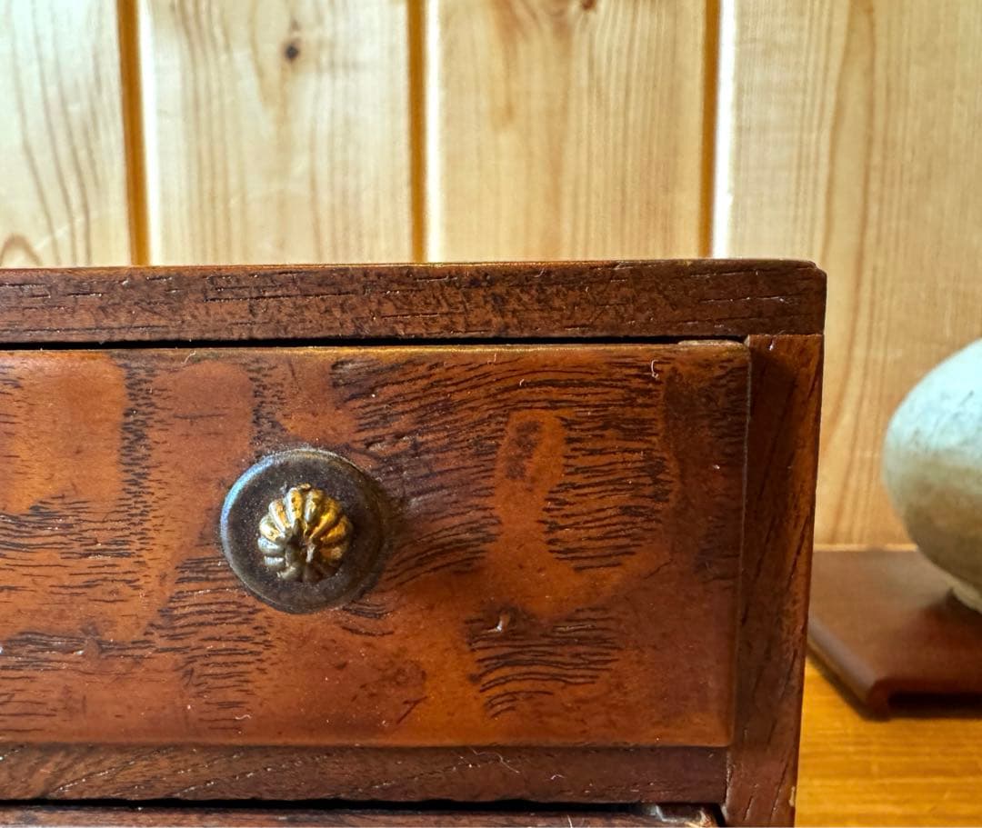 骨董　小家具　時代小抽斗　時代物　インテリア収納　アンティークボックス　組み木