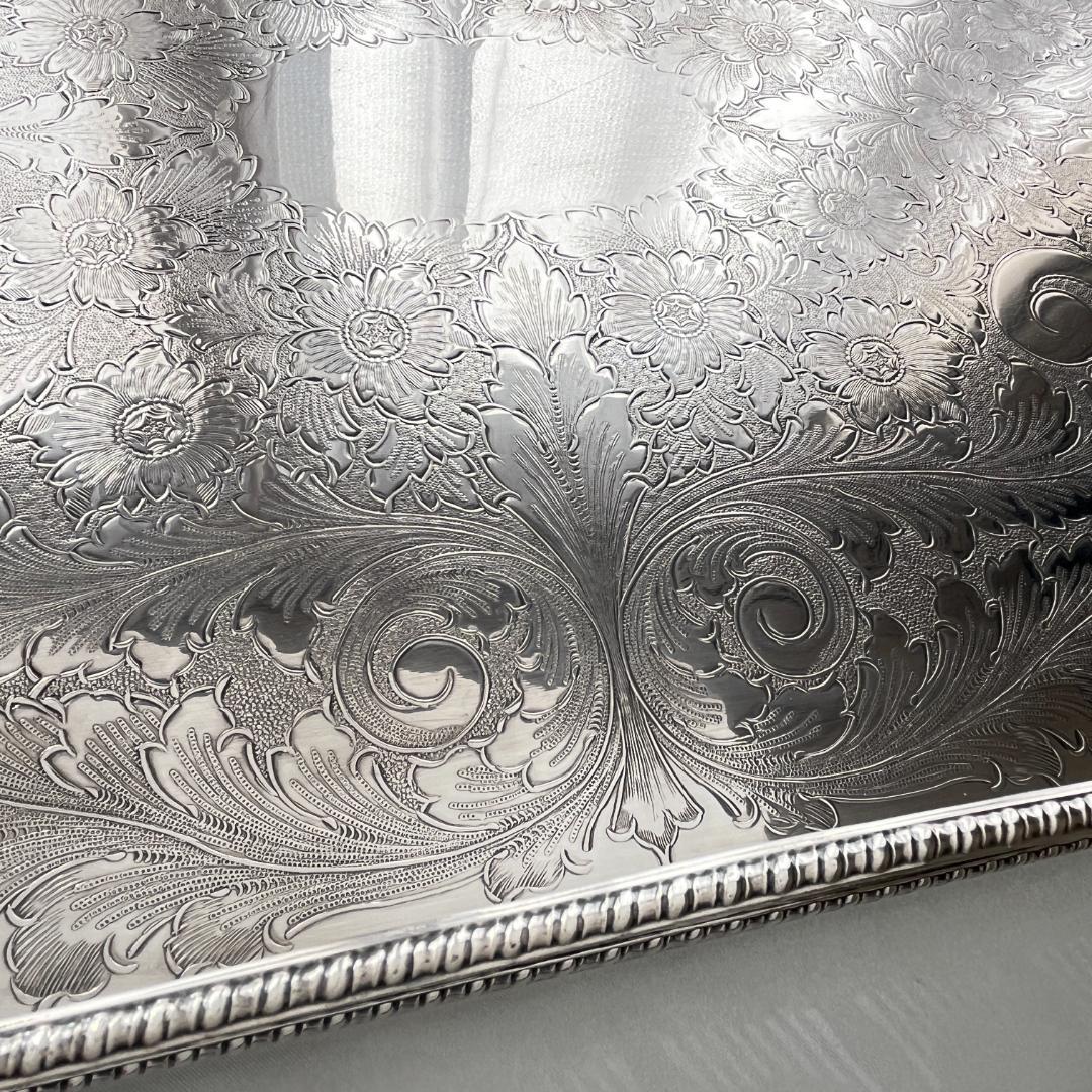 【Viners】 ギャラリートレー 56cm 【シルバープレート】 特大型