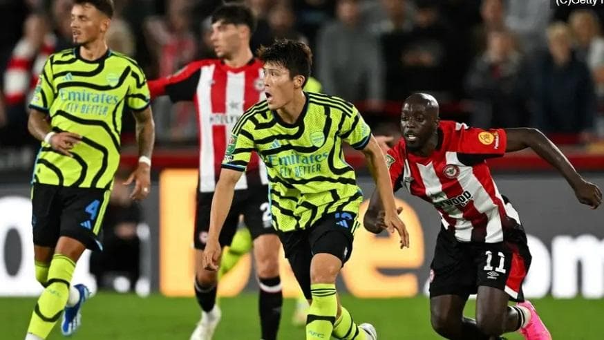 アーセナル　冨安健洋　オーセンティック アウェイ 2023-24 Mサイズ