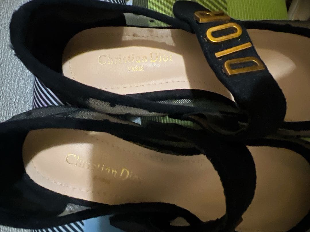 Dior ドット柄 フラットシューズ 37size
