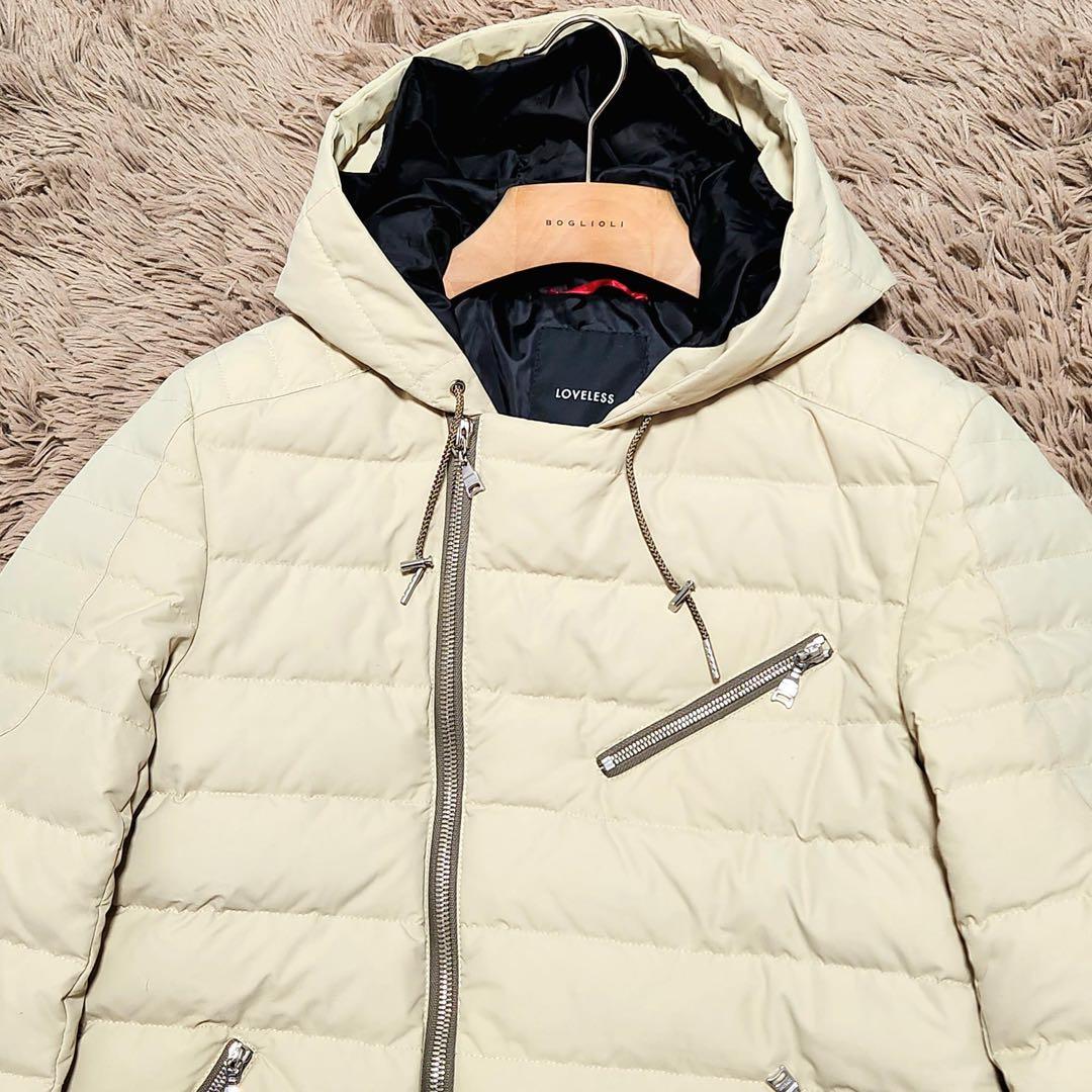 LOVELESS ラブレス ダウンジャケット ライダース M キルティング ロゴ