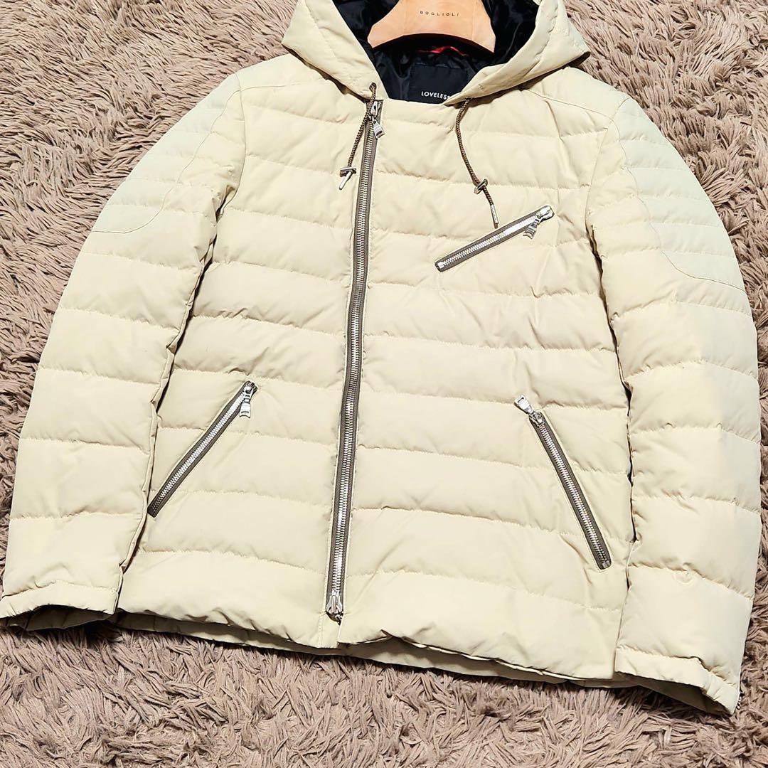 LOVELESS ラブレス ダウンジャケット ライダース M キルティング ロゴ