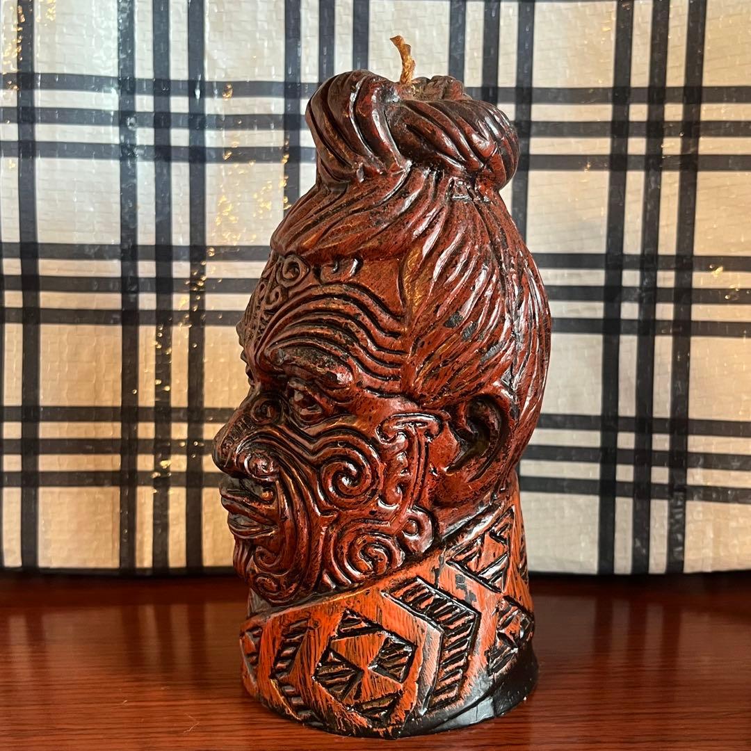 マオリ族 胸像 キャンドル ニュージーランド パブロ キウィアナ ヴィンテージ