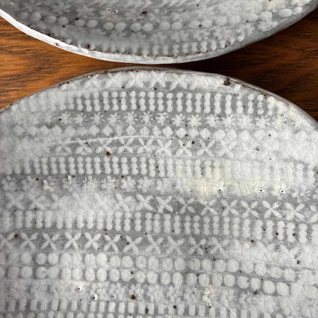 川口武亮さんの三島オーバル皿 2点