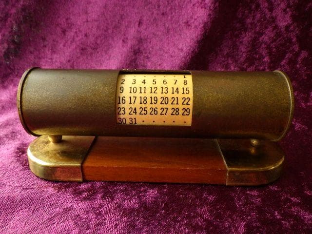 【最終値下】希少★パークシャーマン 卓上 デスクカレンダー 真鍮 ヴィンテージ