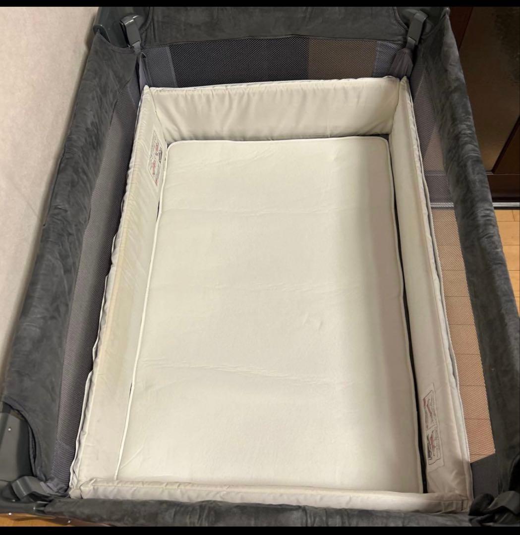 Aprica ココネルエアー プラス AB グレー 折畳み ベビーベッド