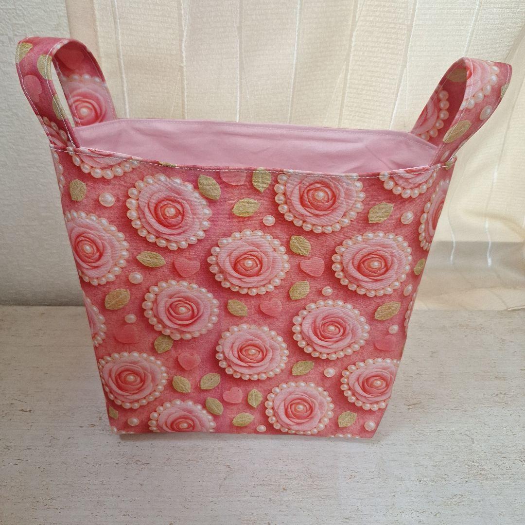 激レアパグパネル生地　ハンドメイド　布バスケット　ミニバック　まちなしバッグ