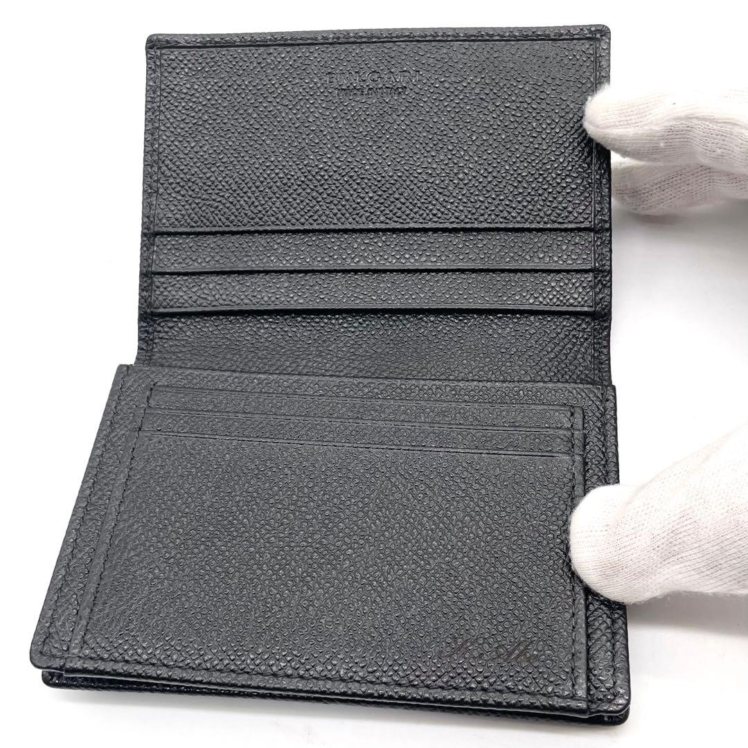 【未使用級】ブルガリ カードケース 名刺入れ レザー ビーゼロワン ブラック