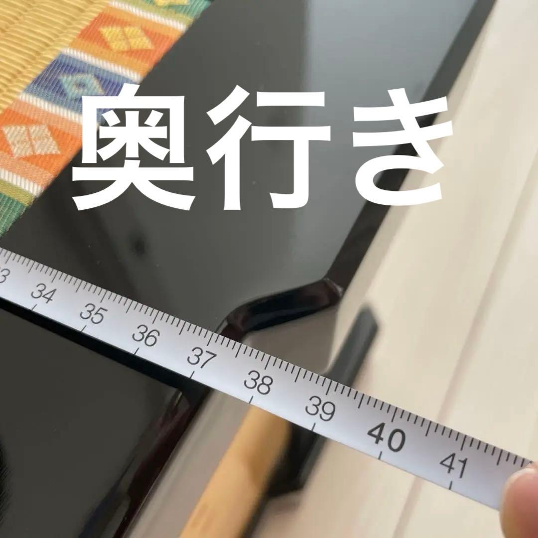 雛人形　親王飾り　収納箱　黒色木製　雛人形飾り台のみ　金色装飾