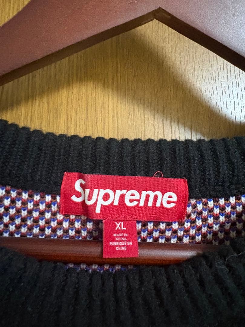 Supreme  White ニットセーター黒XL