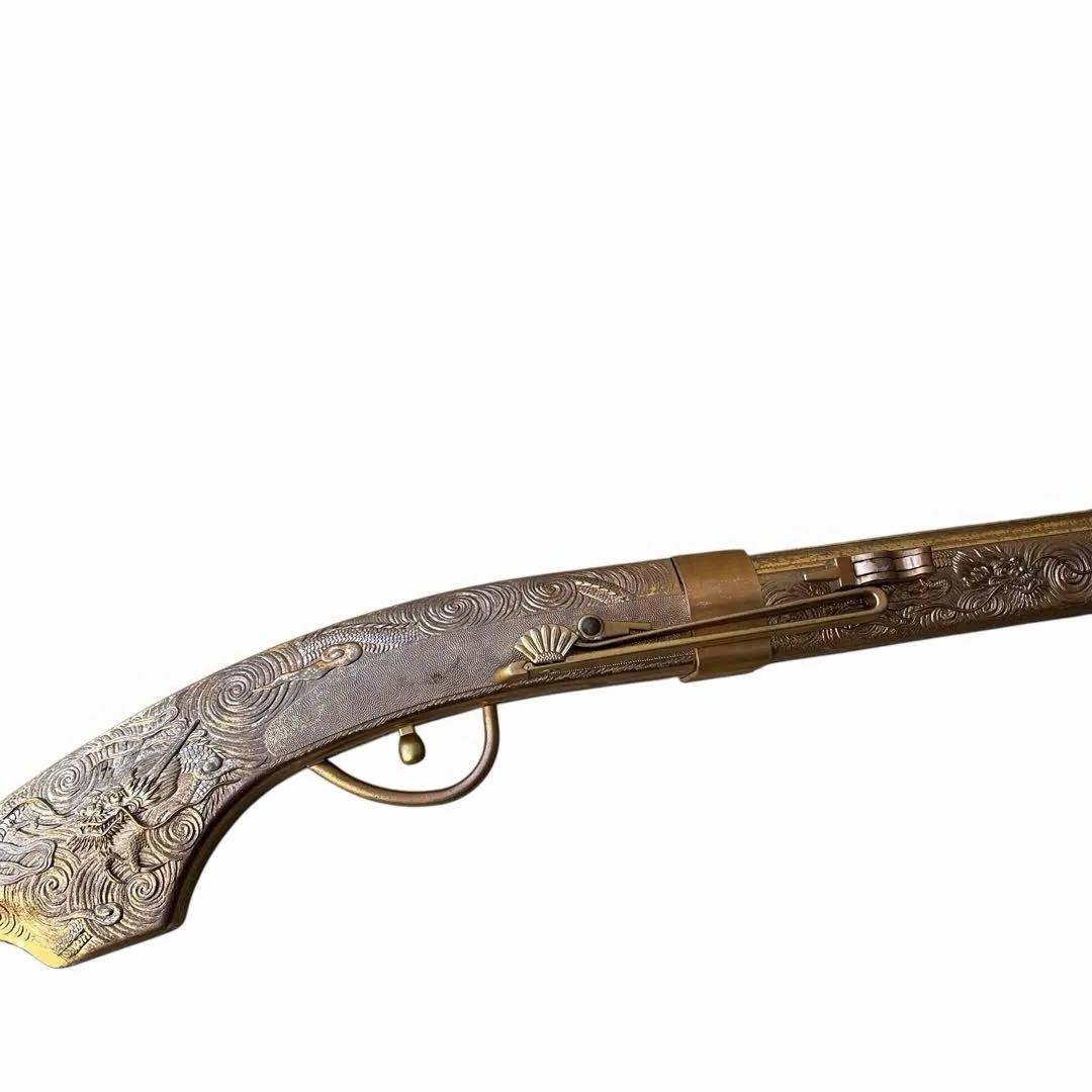 古式銃 火縄銃 装飾銃 アンティーク調 金属製 全長110cm インテリア