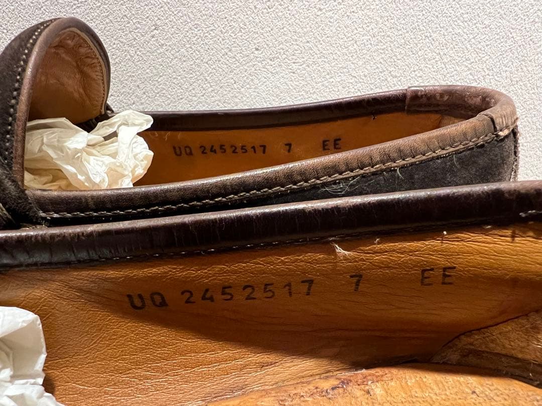 Ferragamo フェラガモ ダークブラウン スエード ローファー 7EE