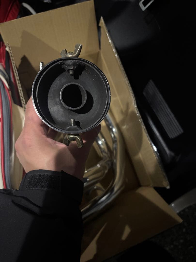 cb400t cb250t バブ　ホークプリティーメガホンマフラー　メッキ